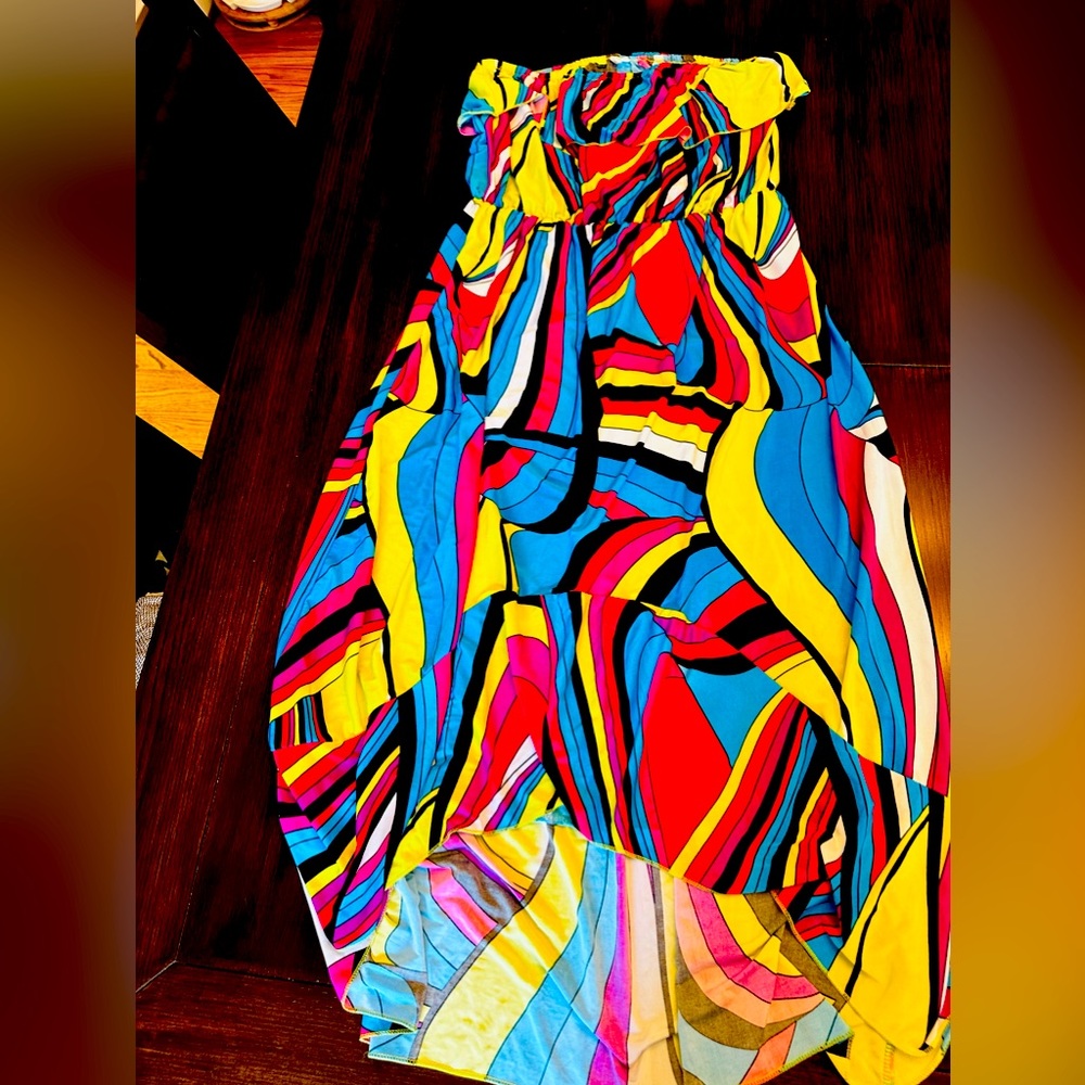 Halter colorful delightful dress